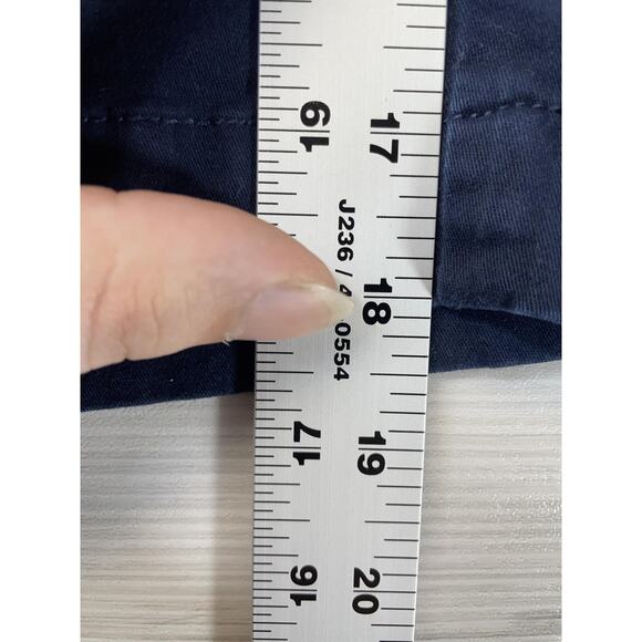 Gloria Vanderbilt Pants Womens 8P Petite Navy Violet Capri Stretch Button Hem - Picture 6 of 14